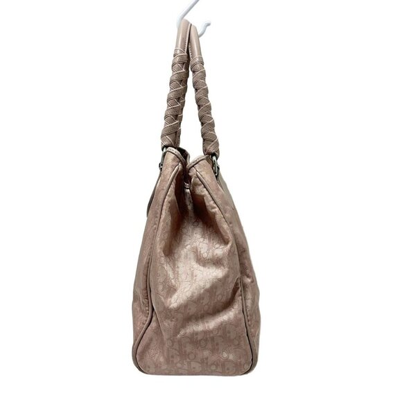 Auth DIOR/ChristianDior Lovely - Pink Nylon Leather Tote Bag - Picture 7 of 10